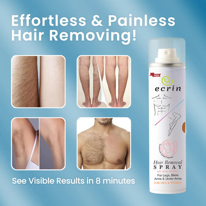 Ecrin Hair Removal Spray – 200ml Foaming Hair Remover for Men & Women